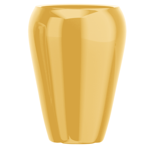 Vaso Fibra de Vidro Cachepot 46cm Vietnamita Decorativo Sala Plantas Ouro
