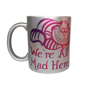 CANECA DE CERAMICA METALIZADA PRATA (GATO)