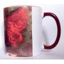 Ver imagem 3 de CANECA DE CERÂMICA BRANCA RESINADA COM INTERIOR E ALÇA MARROM (CHAPELEIRO MALUCO)