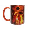 CANECA DE CERÂMICA BRANCA RESINADA COM INTERIOR E ALÇA LARANJA (DEUSA) - 1