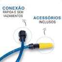 Ver imagem 4 de Mangueira de Jardim 10m Slim com Esguicho Reforçada Flexível:azul