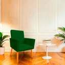 Ver imagem 2 de Poltrona Cadeira para Sala Confortável e Minimalista Nina Suede