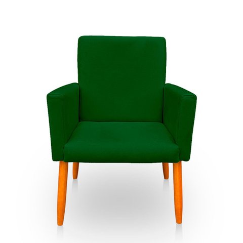 Poltrona Cadeira para Sala Confortável e Minimalista Nina Suede