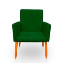 Ver imagem 1 de Poltrona Cadeira para Sala Confortável e Minimalista Nina Suede