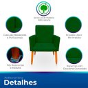 Ver imagem 3 de Poltrona Cadeira para Sala Confortável e Minimalista Nina Suede