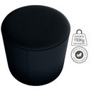 Ver imagem 5 de Puff Redondo Decorativo Copenhage 43 Cm Veludo Inca Preto Milani Store