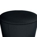Ver imagem 6 de Puff Redondo Decorativo Copenhage 43 Cm Veludo Inca Preto Milani Store