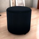 Ver imagem 7 de Puff Redondo Decorativo Copenhage 43 Cm Veludo Inca Preto Milani Store