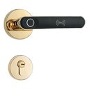 Ver imagem 1 de Fechadura Digital S607L Biometria Bluetooth Tuya Cartão Senha Chave Gold Inteligente Dourada