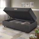 Ver imagem 3 de Base Box Baú 88x188 Linho com Colchão Dual Firm Espuma Ecoflex