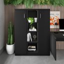 Ver imagem 1 de Armário Alto Escritório 120cm 2 Portas 9 Prateleiras F5