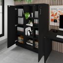 Ver imagem 3 de Armário Alto Escritório 120cm 2 Portas 9 Prateleiras F5