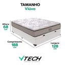 Ver imagem 4 de Cama Box com Baú Viúvo Four Season Bravus Molas Ensacadas Branco Vtech