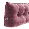 Almofada para Cabeceira Encosto Apoio Lombar Spot 90cm com Porta Celular Veludo - Desk Design - 6