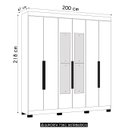 Ver imagem 4 de Guarda Roupa Casal 200cm com Espelho Viny A02 Cinamomo - Mpozenato