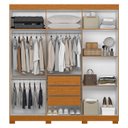 Ver imagem 5 de Guarda Roupa Casal 200cm com Espelho Viny A02 Cinamomo - Mpozenato