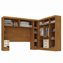 Ver imagem 4 de Guarda Roupa Casal Modulado 11 Portas com Cabeceira 100% MDF Imperial Yescasa Cinamomo/Off White