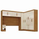 Ver imagem 2 de Guarda Roupa Casal Modulado 11 Portas com Cabeceira 100% MDF Imperial Yescasa Cinamomo/Off White