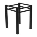 Ver imagem 3 de Base Para Mesa De Vidro Jantar 4 Lugares Preta Quadrada