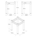 Ver imagem 4 de Base Para Mesa De Vidro Jantar 4 Lugares Preta Quadrada