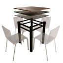 Ver imagem 1 de Base Para Mesa De Vidro Jantar 4 Lugares Preta Quadrada