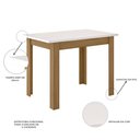 Ver imagem 2 de Mesa de Jantar Sala Bellagio 108 X 68 Cm Carvalho/off White