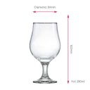 Ver imagem 2 de Jogo de Taças Belgica para Cerveja Rótulos 380ml 2pcs para Churrasco - Ruvolo