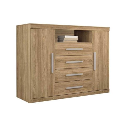Cômoda de Quarto Master C- 2 Portas 1 Nicho e 4 Gavetas Atacama - Santos Andirá