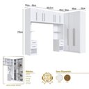 Ver imagem 3 de Quarto Modulado 100% MDF 5 Peças Mesa de Cabeceira Direita e Esquerda 9 Portas e 4 Gavetas Integrato