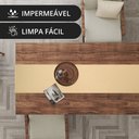 Ver imagem 3 de 1 Caminho Trilho Mesa Impermeável PVC Trama Bege 42x140