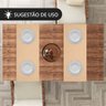 1 Caminho Trilho Mesa Impermeável PVC Trama Bege 42x140 - 7