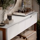 Ver imagem 6 de Aparador Buffet Sala Flow Eros 2 Portas com Pés de Madeira com Freijó - Rede Móveis