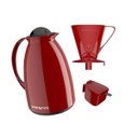 Ver imagem 1 de Kit com Garrafa Térmica Café Chá Prático Unitermi Vermelho