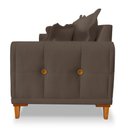 Ver imagem 4 de Sofá Living 2 Lugares 1,80m Livia Veludo Pés de Madeira - Pallazio Cor Marrom