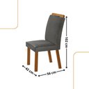 Ver imagem 2 de Sala de Jantar Mesa 90cm Olímpia em Mdf com Vidro Canto Copo 4 Cadeiras Athenas Moderna Mobilia