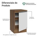 Ver imagem 3 de Balcão de Cozinha 50cm 1 Porta Rustic/branco Glamy Madesa