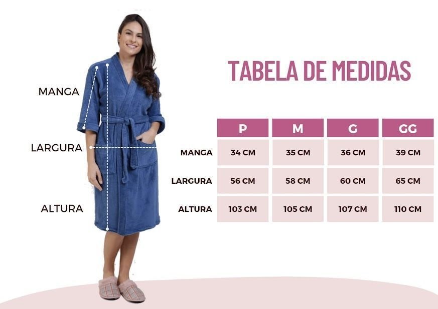 Roupão Microfibra Plush Inverno Frio Toque Macio Unissex:azul Profundo/m - 7