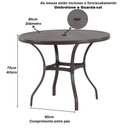 Ver imagem 4 de Mesa Roma com Tampo Ripado 80 Cm Alumínio Cozinha, Edícula, Piscina