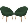 Kit 2 Poltronas Decorativa para Sala Recepção Manicure Consultório Stella Suede - 1