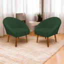 Ver imagem 2 de Kit 2 Poltronas Decorativa para Sala Recepção Manicure Consultório Stella Suede