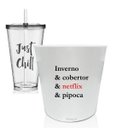 Ver imagem 1 de Kit Balde de Pipoca Personalizado e Copo Personalizado - Inverno & Cobertor...