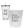 Kit Balde de Pipoca Personalizado e Copo Personalizado - Inverno & Cobertor... - 1