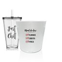 Ver imagem 2 de Kit Balde de Pipoca e 2 Copos Personalizados -Just Chill