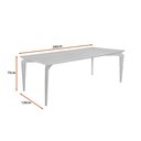 Ver imagem 3 de Mesa de Jantar Retangular 240x120cm Gosty Madeira Liptus Castanho Claro - Sallar Home