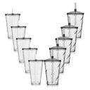 Ver imagem 1 de Kit 5 Copos Com Tampa 700ml e 5 Copos com Tampa 550ml Acrílico