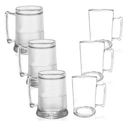 Kit 3 Canecas Chopp 450ml e 3 Canecas Gel Acrílico KrystalON - 1