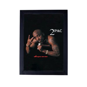 Poster Quadro Rap Tupac 2pac Hip Hop com Moldura P8755