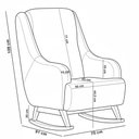 Ver imagem 5 de Poltrona de Amamentação com Balanço Base Nina Fábula D02 Bouclê Marrom Claro B-122 - Lyam Decor