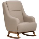 Ver imagem 1 de Poltrona de Amamentação com Balanço Base Nina Fábula D02 Bouclê Marrom Claro B-122 - Lyam Decor