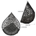 Ver imagem 5 de Cadeira Balanço Ninho Suspenso Gota Tramado C- Almofada Impermeável Acesse Móveis Preto-cinza